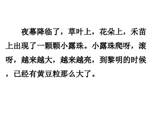 三年级语文小露珠1(201910)