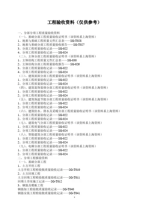 工程验收资料