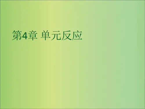 化工基础第四章 单元反应