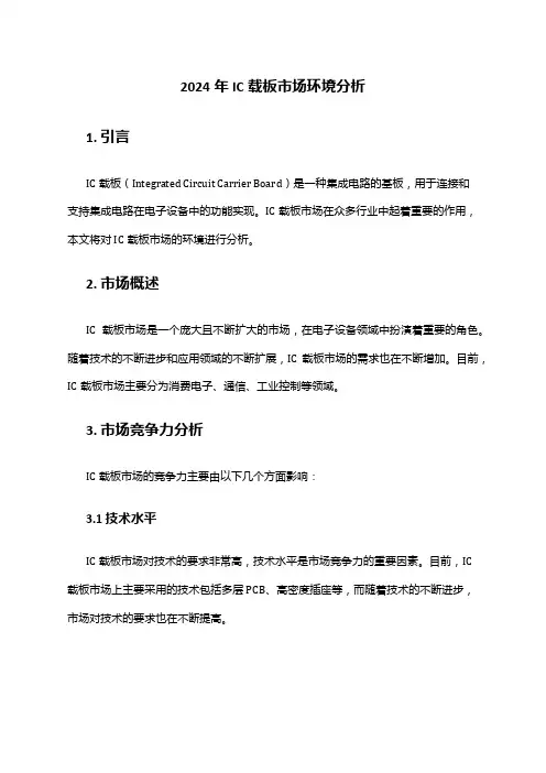 2024年IC载板市场环境分析