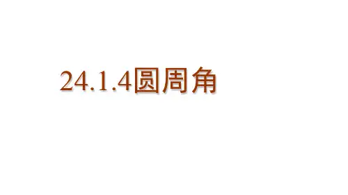 人教版九年级上册 24.1.4 圆周角 课件30张