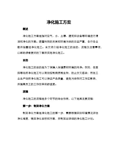净化施工方案