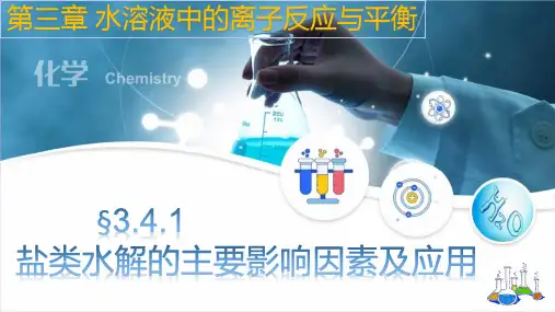 盐类水解的主要影响因素及应用  高二上学期化学人教版(2019)选择性必修1