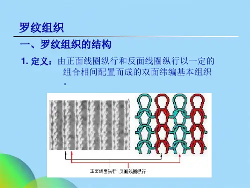 优选第三章第二节罗纹组织ppt(共21张PPT)