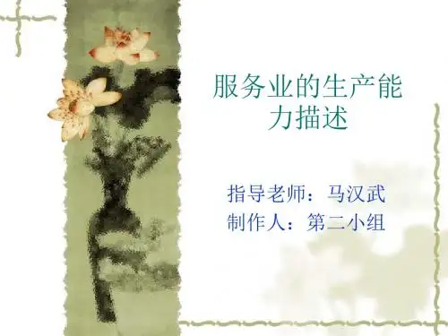服务业的生产能力-PPT精品文档