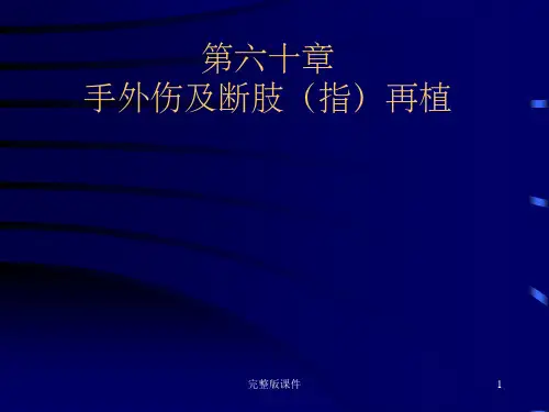 外科学第9版第60章手外伤及断指再植ppt课件
