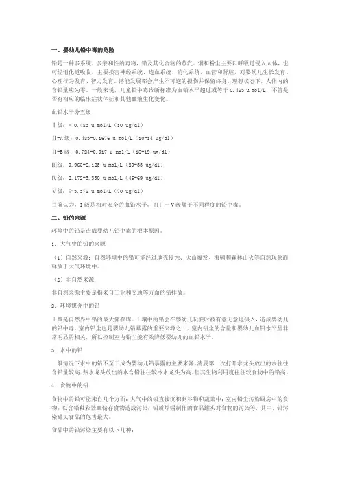 预防铅中毒