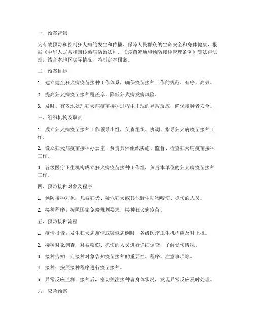 狂苗接种应急预案