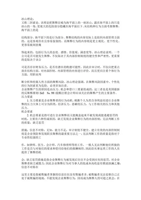 冰山理论