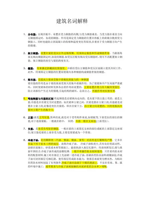 _建筑工程名词解释(最全)