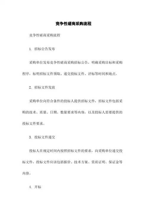 竞争性磋商采购流程