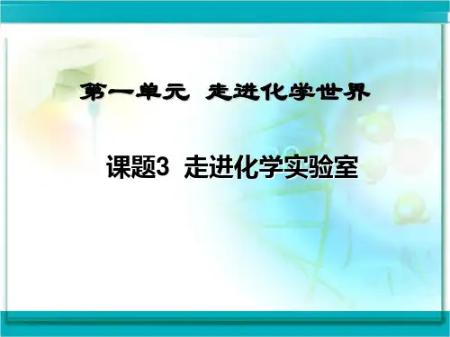 1.3 走进化学实验室