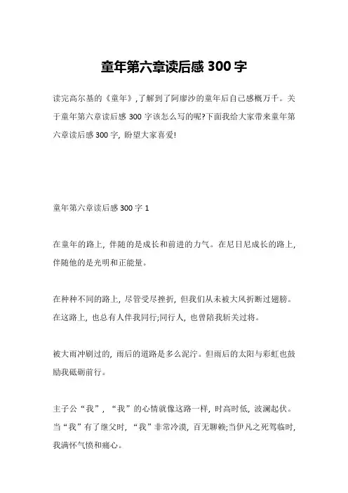 童年第六章读后感300字