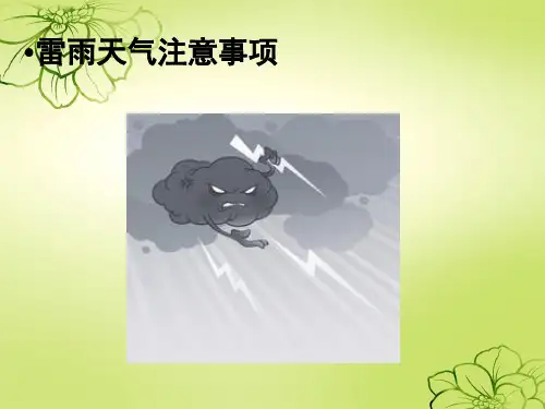 雷雨天气注意事项