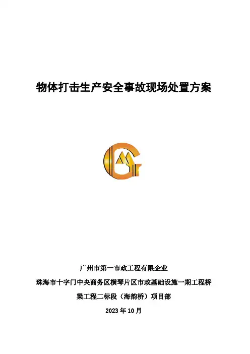 物体打击安全生产事故现场处置方案