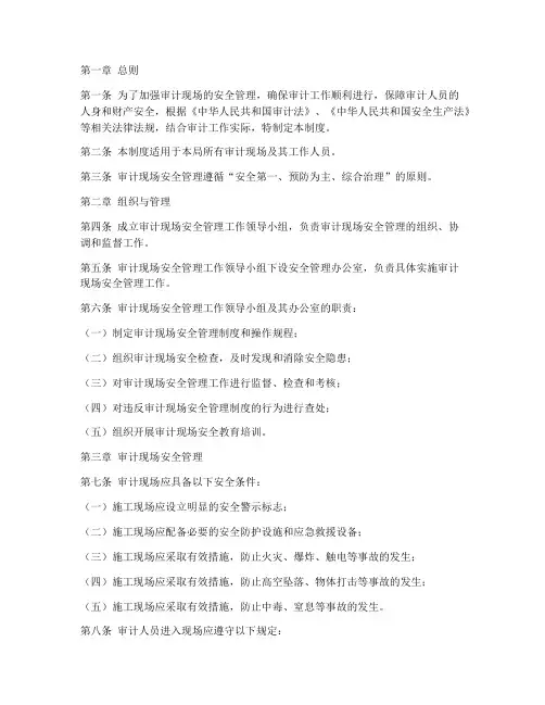 审计现场安全管理制度