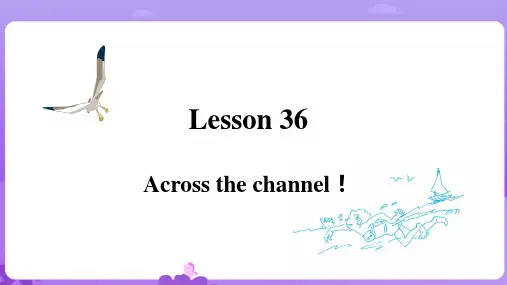 新概念2 Lesson 36 Across the channel教学课件