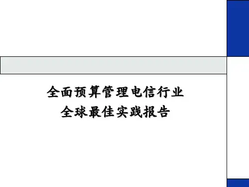 全面预算管理电信行业全球最佳实践报告PPT课件