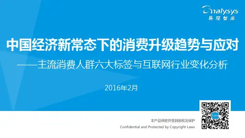 中国经济新常态下消费升级趋势与应对研究报告-主流消费人群六大标签与互联网行业变化分析