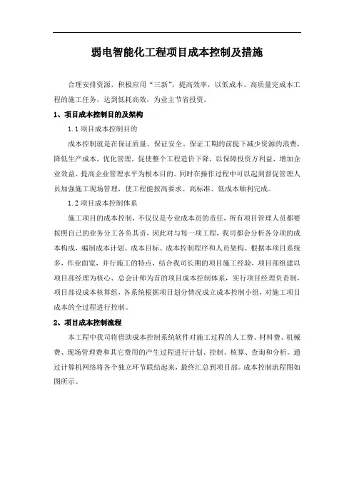 弱电智能化工程项目成本控制及措施