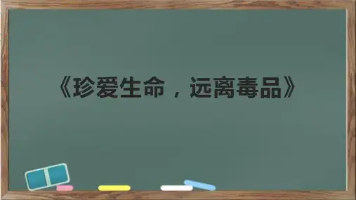 《珍爱生命,远离毒品》课件