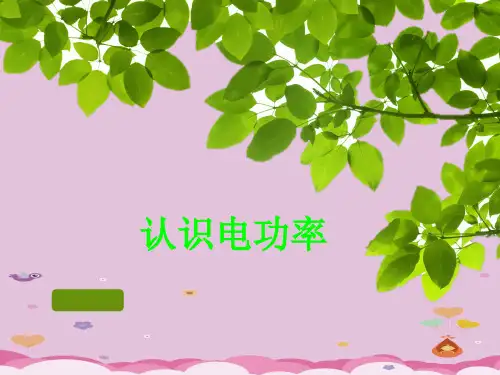 沪粤版初中物理九上 15.2  认识电功率  课件 优质课件PPT
