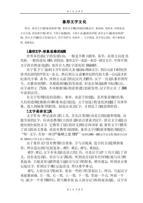 2.象形文字文化