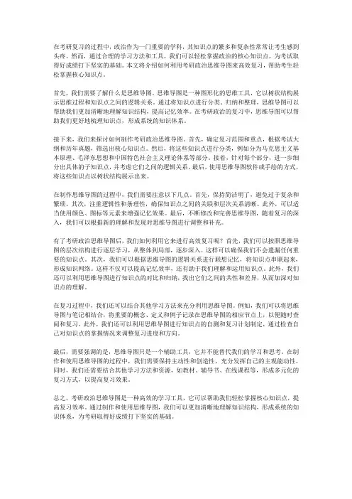 考研政治思维导图：轻松掌握核心知识点