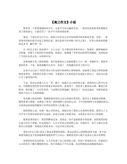 【高三作文】小说
