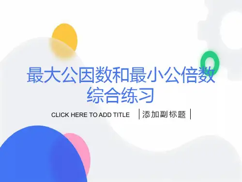 最大公因数和最小公倍数的综合练习