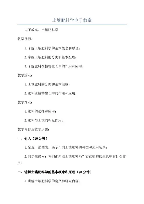 土壤肥料学电子教案