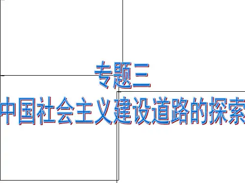 专题三 中国社会主义建设道路的探索