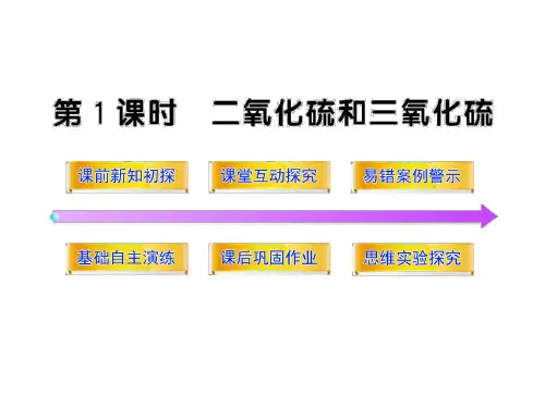 高一化学课件：4.3.1二氧化硫和三氧化硫(转发)