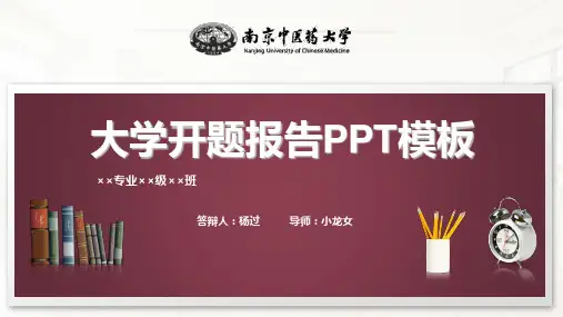 南京中医药大学开题报告PPT模板.pptx