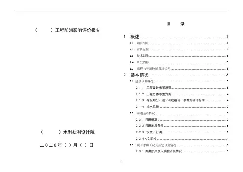 防洪影响评价报告(模板)