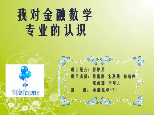 我对金融数学专业的认识1