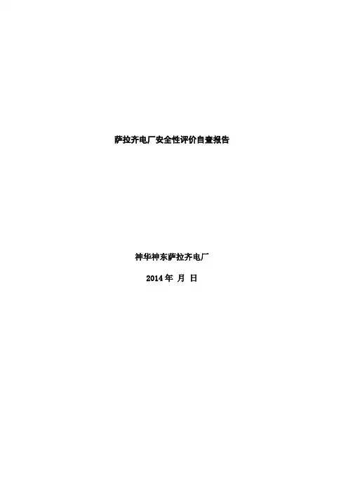 火电厂安全性评价自查报告模板--电气