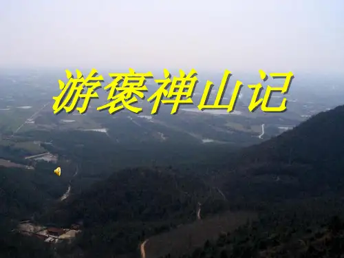 二十四 游褒禅山记(公开课一等奖)