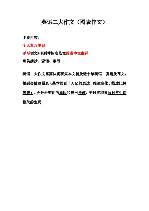 2022年考研英语二大作文个人笔记(word打印版)