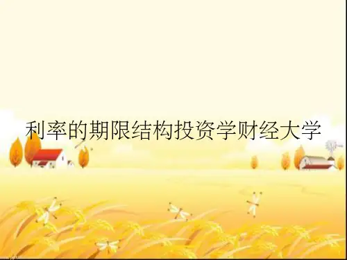 利率的期限结构投资学财经大学