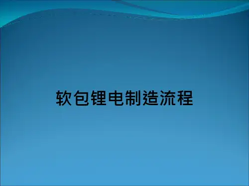 软包电池制造流程(PPT78页)
