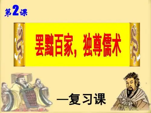 必修(3)罢黜百家独尊儒术