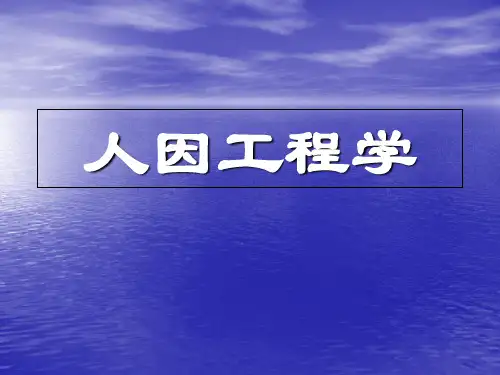 人因工程学 PPT课件