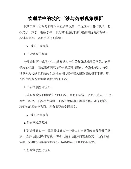 物理学中的波的干涉与衍射现象解析