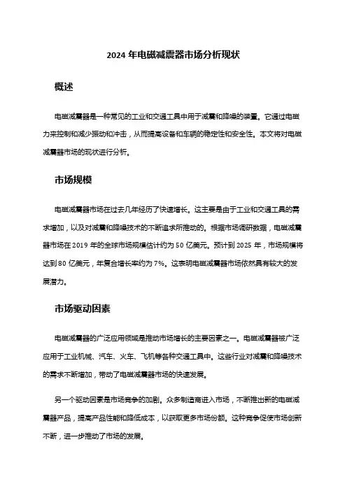 2024年电磁减震器市场分析现状