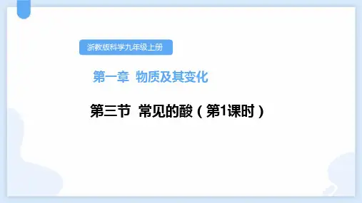 《常见的酸》PPT教学课件(第1课时)