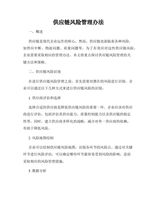 供应链风险管理办法