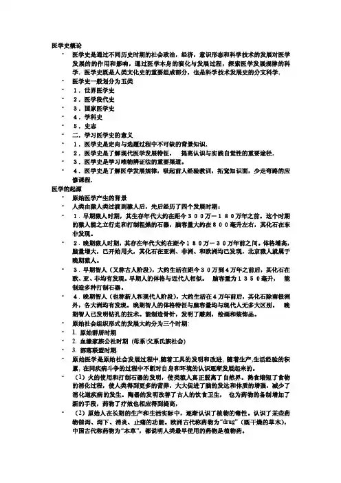 医学史——精选推荐