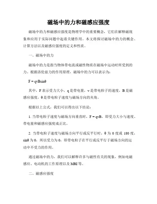 磁场中的力和磁感应强度