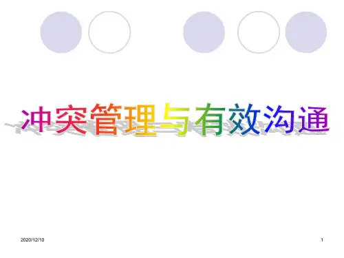 冲突管理与有效沟通PPT课件